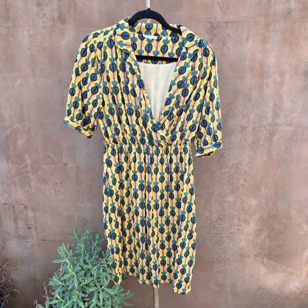 Saint Geraldine retro vibe print shirt dress chore dress